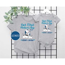 Our First Mothers Day Matching Outfits Mommy and Me Shirts - Baby's 1st Mother's Day - Mother's Day Gift New Mom - First