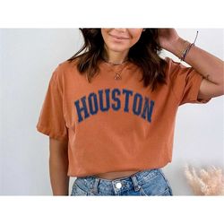 Comfort Colors Houston Astros Shirt Game Day College Apparel Trendy Aesthetic Clothes Cute Graphic Tee Houston Texas Cus
