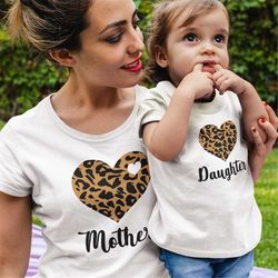 Mothers Day Matching T Shirt Leopard Print Mothers Day Gift Mother And Daughter Matching Shirt Mother Day Gift Mama Shir