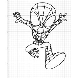 Spidey PNG Digital Download spidey and his amazing friends spin ghost spider web swing cricut silhouette cutfile decal s