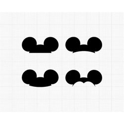 Mickey Mouse Ears Head, Svg and Png Formats, Cut, Cricut, Silhouette, Instant Download