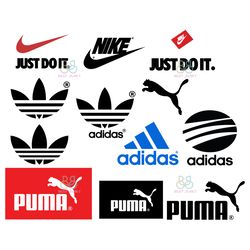 Brand Logo Bundle Svg, Adidas Svg, Puma Svg, Nike Svg, Brand Logo Svg, Instant Download