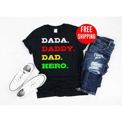 Dada Daddy Dad Bruh Shirt, Black Fathers Day Shirt, Fathers Day Shirt, Black Dad Shirt, Black Father Shirt, Proud Black
