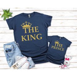 King Prince T Shirt UK, Matching Dad Son Tshirts, Baby Bodysuit, Fathers Day Shirt 2022, Fathers Day Gifts for Dad Grand