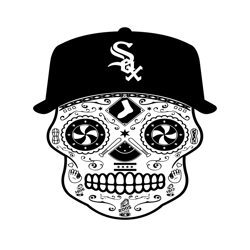Chicago White Sox Svg, Skull White Sox Baseball Svg