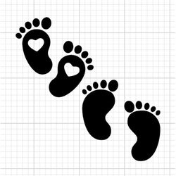 Baby Feet SVG digital download baby feet love sweet footsteps child foot prints newborn decal sticker bundle gender reve