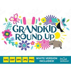 Encanto Grandkid Roundup SVG pink & teal version | Encanto Clipart Images Digital Download Sublimation Cut File Eps Png