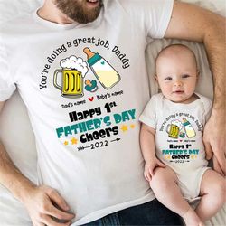 New Dad Gift Custom T Shirt You're Doing A Great Job Daddy First Father's Day Personalized Gift, Gift For Papa Daddy