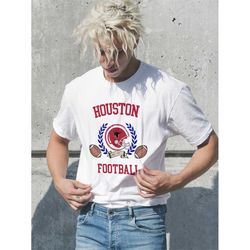 Houston Football Crewneck T-Shirt, Texans Shirt, Vintage Houston Football Tee, Houston T-Shirt