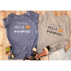 Unisex Softstyle T-Shirt,Hello Pumpkin Shirt, Fall Pumpkin Shirt, Womens Fall T Shirt, Womens Pumpkin Shirt, TEACHER Shi