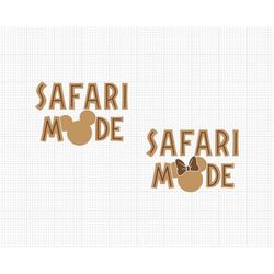 Safari Mode, Mickey Minnie Mouse, Vacation Trip, Animal Kingdom, Svg and Png Formats, Cut, Cricut, Silhouette, Instant D