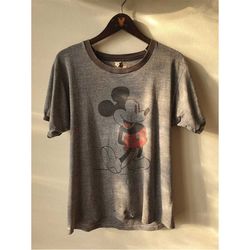 Vtg 80s Walt Disney Mickey Mouse Ringer T-Shirt MADE IN USA match levis lee 501 big e snoopy converse nike simpson hawai