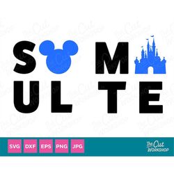 SOUL MATE Mouse Ears Castle Disneyland Disneyworld Trip Matching SVG Clipart Images Digital Download Sublimation Cricut