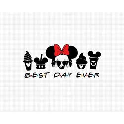 Best Day Ever, Snacks, Family Vacation, Minnie Mouse, Trip, Snack, Friends, Beer, Svg and Png Formats, Cut, Cricut, Silh