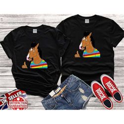 Bojack Horseman Rainbow Shirt Lgbt gay pride Tshirt Top Men Women Ladies Gildan S-M-L-XL-XXL-3XL-4XL-5XL Unisex V150