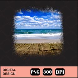 Beach Background Png, Clipart, Sublimation, Digital Design Download, Summer Ocean Beach