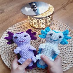 Axolotl Crochet PATTERN, Amigurumi crochet pattern, amigurumi axolotl, crochet axolotl, crochet plush animals