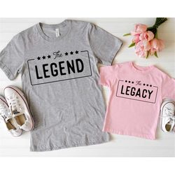 Dad And Baby Matching Shirts, The legend The Legacy, First Time Dad Gift, Dad Baby Matching, Fathers Day Shirt, Father's