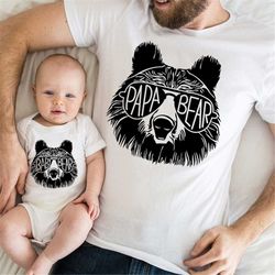 Papa Bear Shirt | Papa Bear Set, Papa Bear Baby Bear Shirt, Fathers Day Shirt, Bear Family Shirts, New Dad Gift, Baby Sh