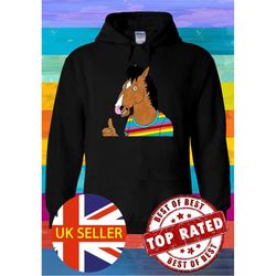 Bojack Horseman Rainbow Shirt LGBT Gay Pride Hoodie Sweatshirt Pullover Winter Men Women Ladies Gildan S-M-L-XL-XXL-3XL-