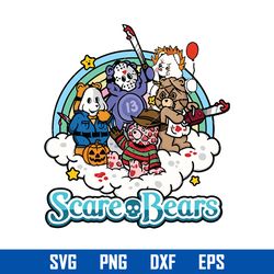 Scare Bears Svg, Horror Movies Characters Svg, Halloween Svg, Png Dxf Eps File