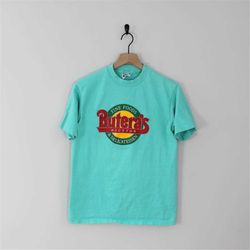 vintage houston butera's fine foods graphic tee, fits like small, single stitched tee shirt