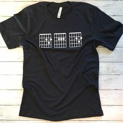 Dad Shirt | Guitar Dad | Guitar Dad Shirt | Guitar Chord Shirt | Dad Gift | Fathers Day Shirt | Custom Colors Available