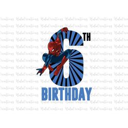 Birthday Boy 6th Svg, Happy Birthday Svg, Superheros, Svg, Png Files For Cricut Sublimation