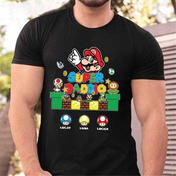 Personalized Super Daddio Shirt, Super Mario Shirt, Super Daddio Game Shirt, Father's Day Shirt, Daddio Shirt, Super Dad