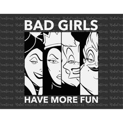 Bad Girls Svg, Villains Wicked Svg, Villain Gang, Family Trip Svg, Svg, Png Files For Cricut Sublimation