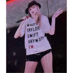 Whos Taylor Swift Anyway Ew. Shirt, Retro Taylor The Eras Tour Shirt, Y2k TS The Eras Tour 2023 Midnights Sweatshirt, Sw