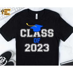 Senior Class of 2023 Svg, Senior Shirt Svg, Graduation 2023 Svg Round Black Stamp Design for Girls & Boys, Cricut, Silho