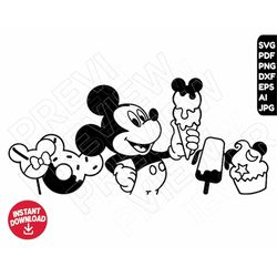 Mickey SVG snacks svg png dxf clipart , cut file outline silhouette