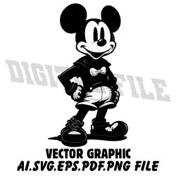 Mickey Mouse Graffiti AI.EPS.PDF.SVG.PNG DOWNLOAD DIGITAL File