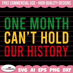 One Month Can't Hold Our history Svg, Black History Svg, African American Svg, Black History Month, Melanin Svg, Black H