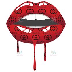 Lips Drip Gucci Pattern, Gucci  Logo Svg, Hot Logo Svg, Brand Logo Svg, Instant Download