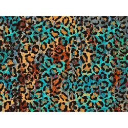 leopard turquoise seamless pattern, leopard digital paper png, western seamless pattern png, leopard pattern png, printa
