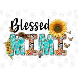 Western Sunflower Blessed Mimi Png, Mother's Day Png, Blessed Mimi Png, Mimi Sublimation Design, Blessed Mimi PNG, Subli
