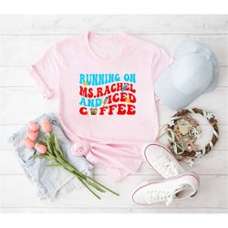 Running On Ms.Rachel And Iced Coffee, Running on Bluey & Iced Coffee Shirt, Coffee Mom Shirt, Mama, Mother's Day Shirt,