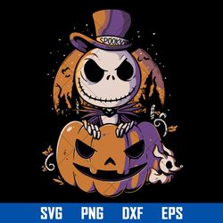 Jack Skellington Pumpkin Svg, Jack Skellington Svg, Halloween Svg, Png Dxf Eps Digital File