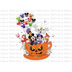 Mouse And Friends Halloween Svg, Trick Or Treat Svg, Spooky Vibes Svg, Boo Svg, Fall Svg, Svg, Png Files For Cricut Subl