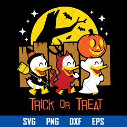Trick Or Treat Svg, Duck Halloween Svg, Disney Hallowen Svg, Halloween Svg, Png Dxf Eps Digital File