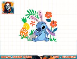 Disney Lilo & Stitch with Easter Bunny T-Shirt copy png