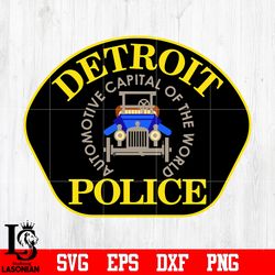 Badge Detroit Police svg eps dxf png file, digital download