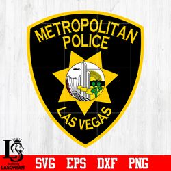 Badge Metropolitan Police Las Vegas svg eps dxf png file, digital download