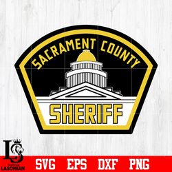 Badge Sacrament county Sheriff svg eps dxf png file, digital download