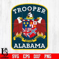 Badge Trooper Alabama Police svg eps dxf png file, digital download