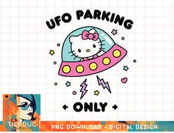 Hello Kitty UFO Parking Only Area 51 Alien Spaceship T-Shirt copy png