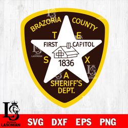 sheriff brazoria county svg dxf eps png file, digital download