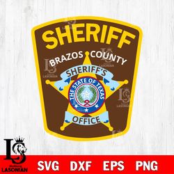 sheriff brazos county svg dxf eps png file, digital download